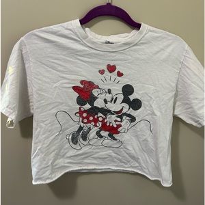 Disney Minnie and Mickey Cropped Tee